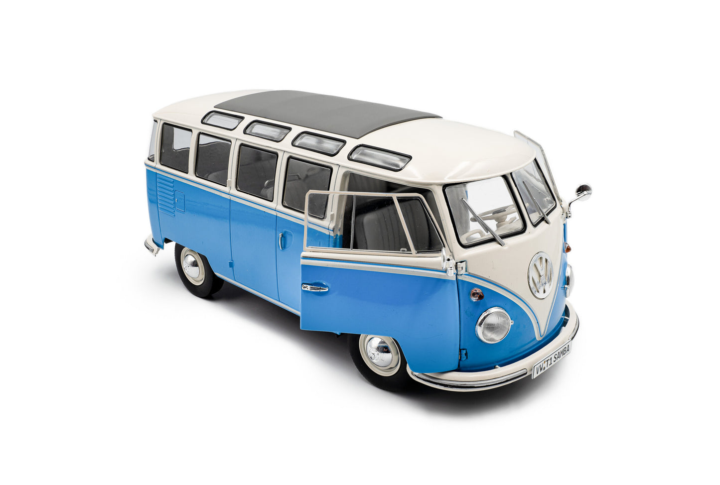 Solido 1962 Volkswagen T1 Samba Minibus Blue 1:18
