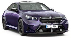 Minichamps 2024 BMW M5 (G90) Performance Parts Techno Violet Purple Metallic 1:18 DEALER EDITION