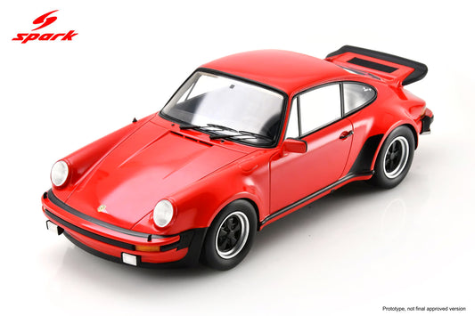 Spark Model 1976 Porsche 911 930 Turbo 3.0 Guards Red 1:18 WITH DISPLAY