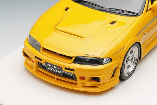 Make Up Co., Ltd / Eidolon 1996 Nissan Skyline 400R GT-R (BNR33) NISMO Yellow WITH DISPLAY 1:18
