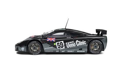 Solido Mclaren F1 GTR 6.1L V12 Short Tail Ueno Clinic #59 Winner Le Mans 1995 Black 1:18