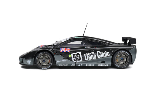 Solido Mclaren F1 GTR 6.1L V12 Short Tail Ueno Clinic #59 Winner Le Mans 1995 Black 1:18