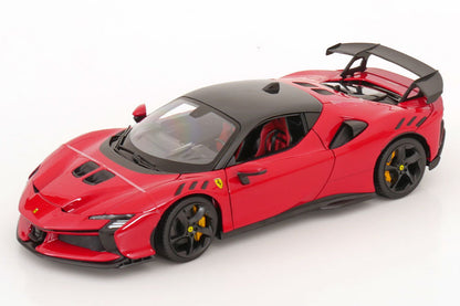 Bburago 2024 Ferrari SF90XX Stradale Rosso Corsa w/ Black Roof Ferrari Red 1:18