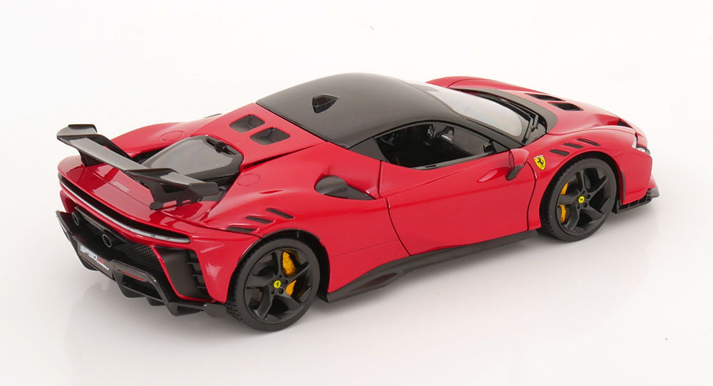 Bburago 2024 Ferrari SF90XX Stradale Rosso Corsa w/ Black Roof Ferrari Red 1:18