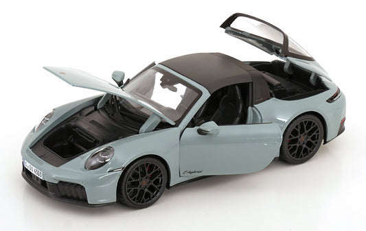 Maisto Porsche 911 992.2 Targa 4 GTS Hybrid Gray Green 1:18