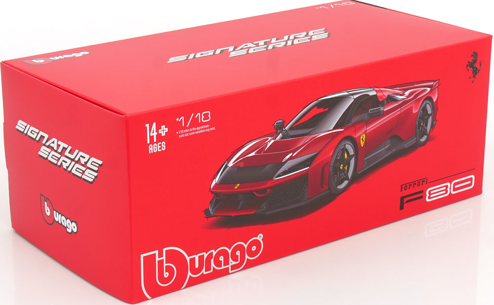 Bburago Signature Series 2024 Ferrari F80 Red Metallic (Rosso