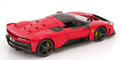 Bburago Race & Play 2024 Ferrari F80 Red (Rossa Corsa) w/ Carbon Wheels 1:18