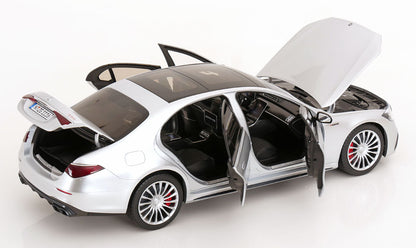 NZG Mercedes Benz S63 AMG E Performance Sedan (W223) Hightech Silver 1:18