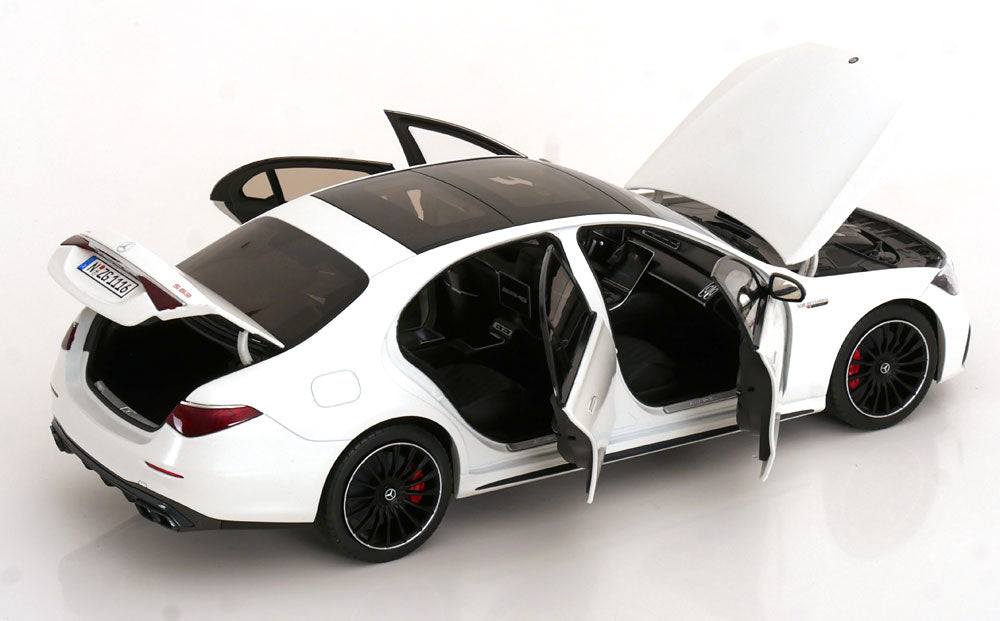 NZG Mercedes Benz S63 AMG E Performance Sedan (W223) Opalith White 1:18