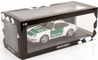 Minichamps 1993 Porsche 911 (993) Carrera German Polizei White 1:18