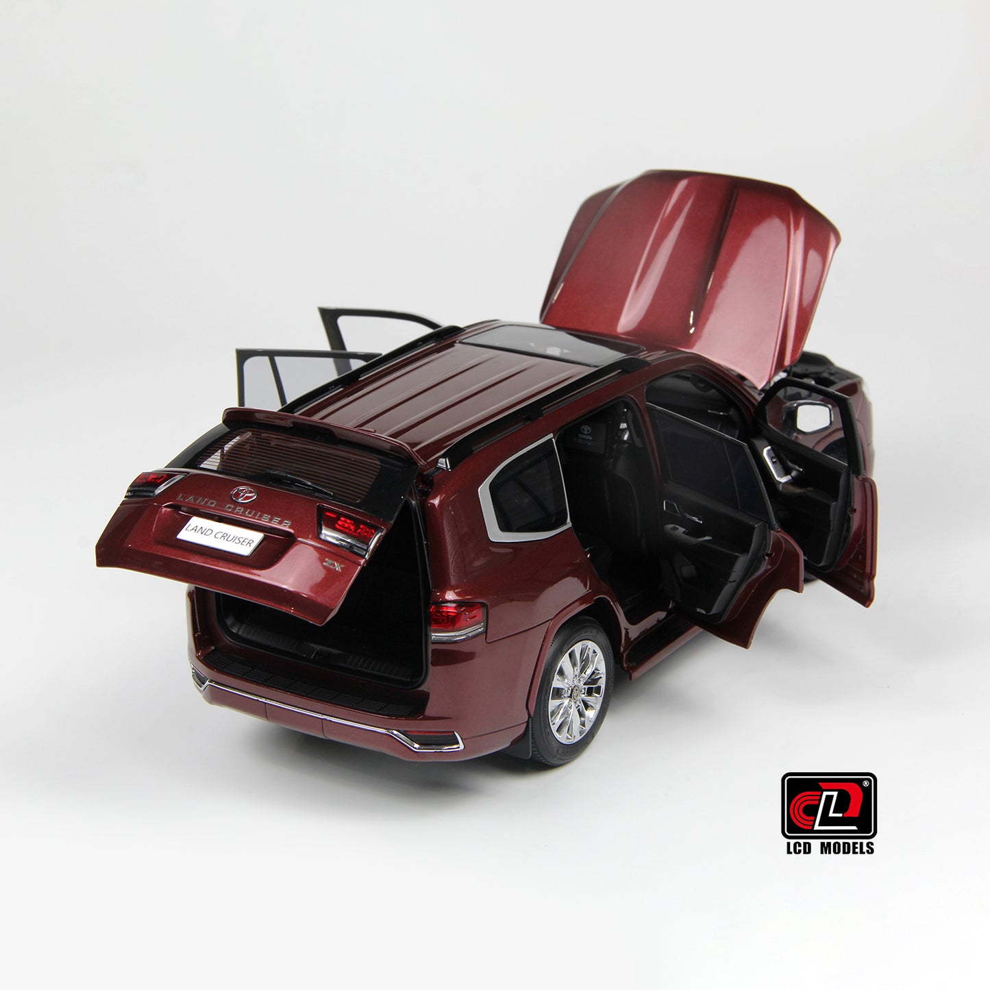 LCD Toyota Land Cruiser 300-ZX Dark Red 1:18