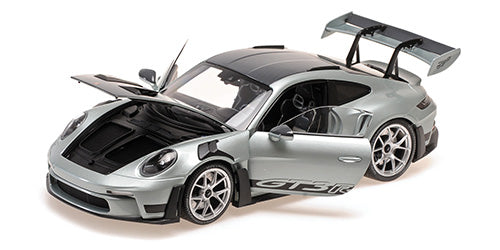 Minichamps 2023 Porsche 911 992 GT3 RS Grey Metallic w/ Weissach Package Silver 1:18