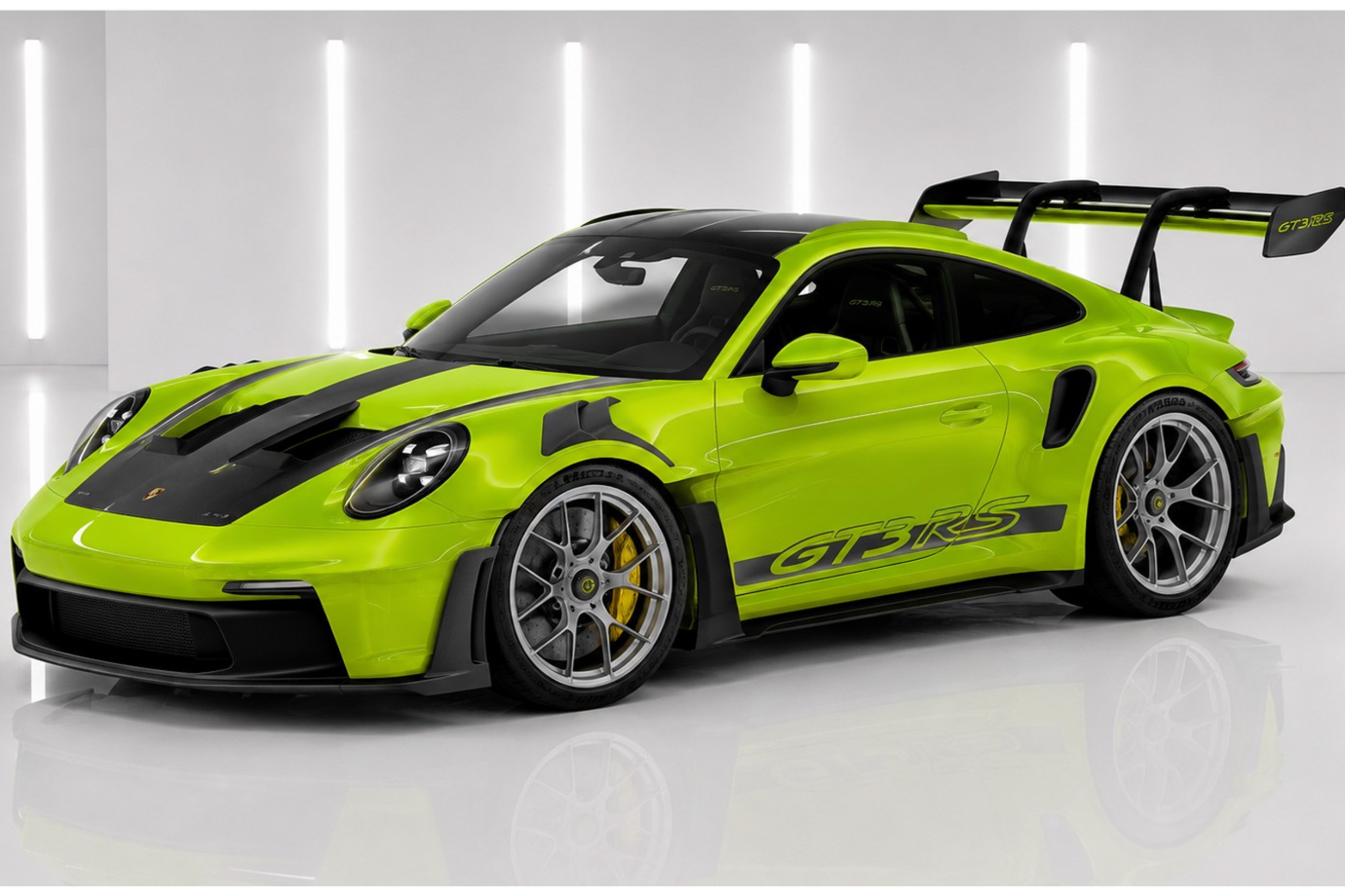 Minichamps 2023 Porsche 911 992 GT3 RS w/ Weissach Package Acid Green 1:18