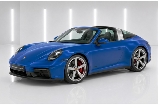 Minichamps Porsche 911 992.2 Targa 4 GTS Hybrid Lugano Blue 1:18