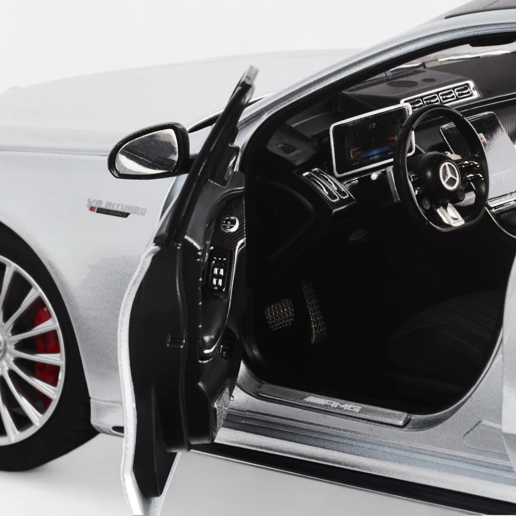 NZG Mercedes Benz S63 AMG E Performance Sedan (W223) Hightech Silver 1:18