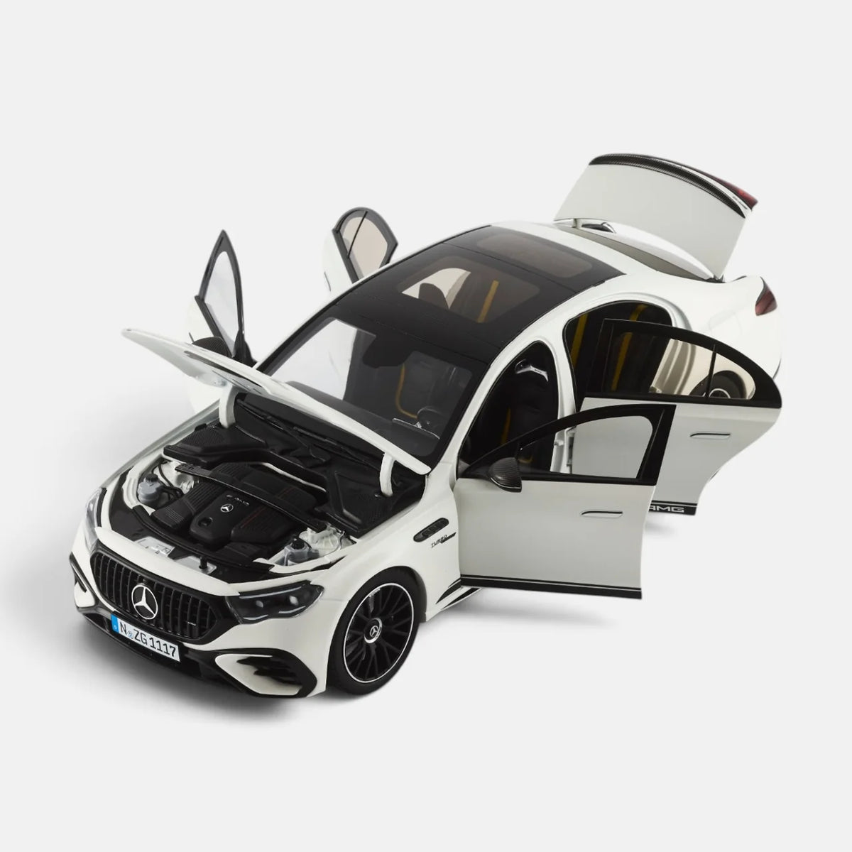 NZG Mercedes Benz E53 Hybrid AMG 4Matic Sedan (W214) Edition One White 1:18