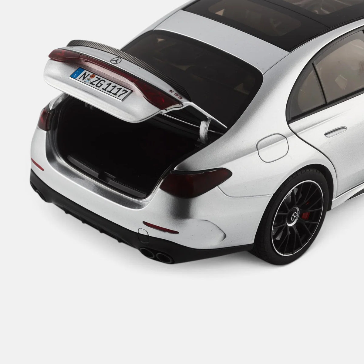 NZG Mercedes Benz E53 Hybrid AMG 4Matic Sedan (W214) Hightech Silver 1:18