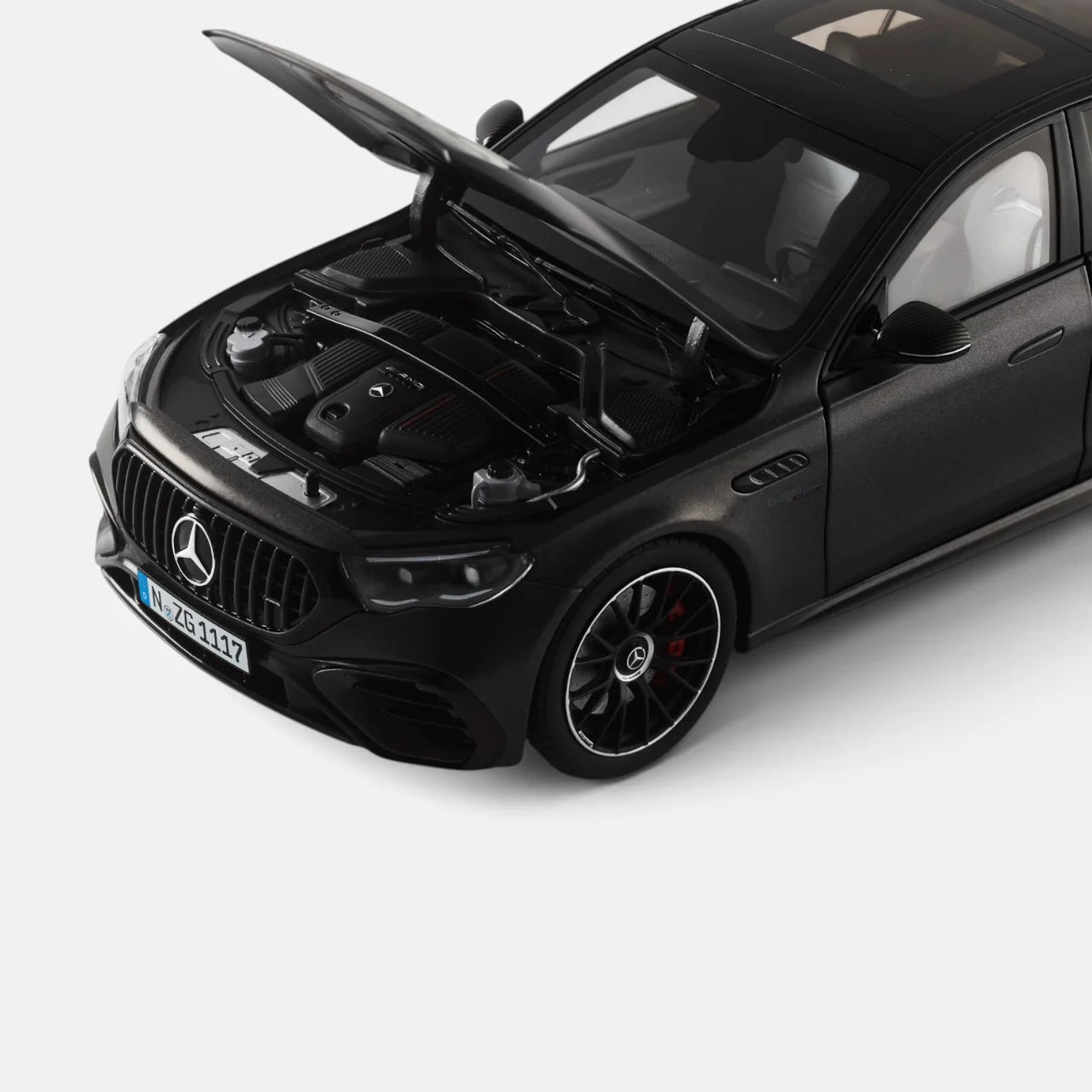 NZG Mercedes Benz E53 Hybrid AMG 4Matic Sedan (W214) Graphite Grey 1:18
