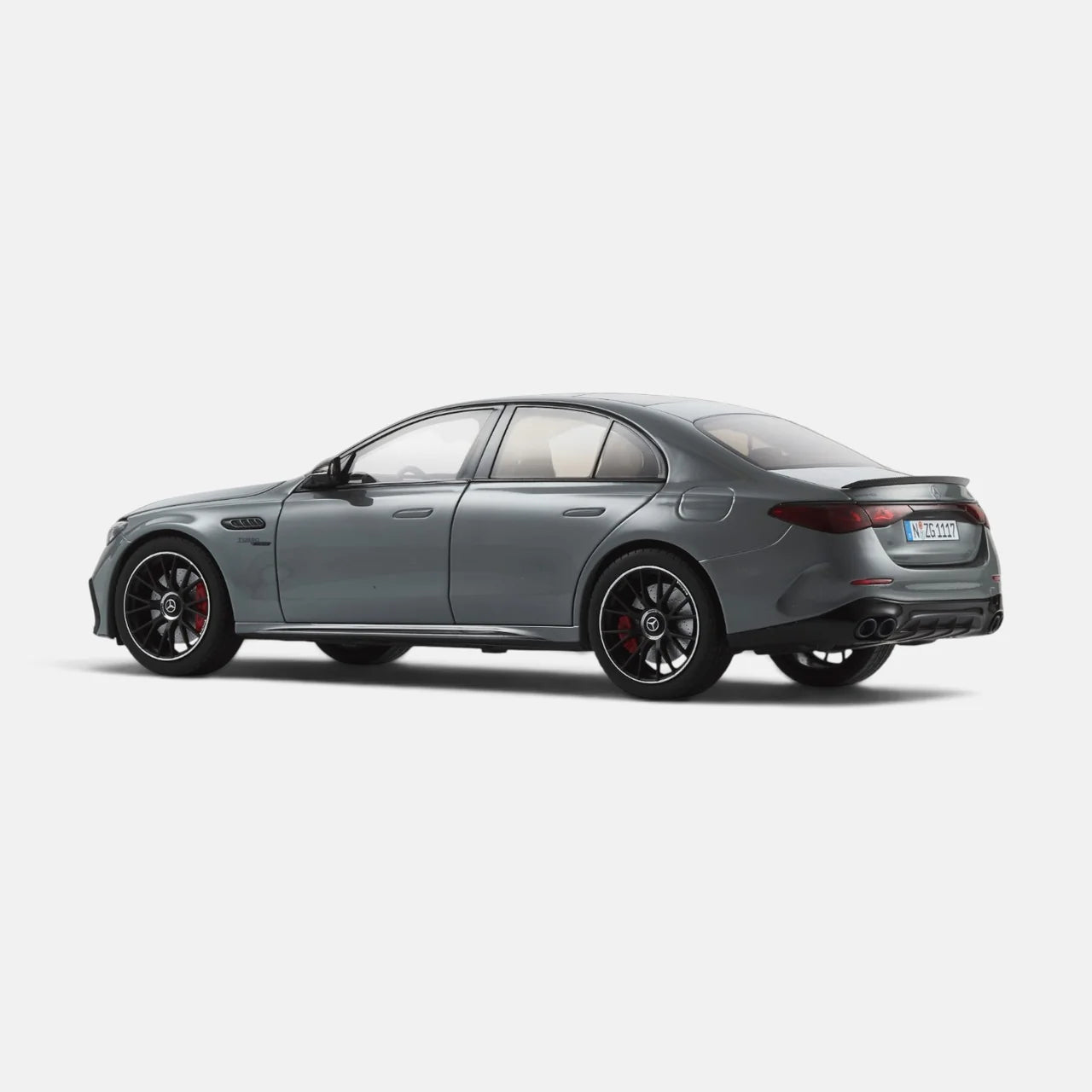 NZG Mercedes Benz E53 Hybrid AMG 4Matic Sedan (W214) Alpine Grey 1:18