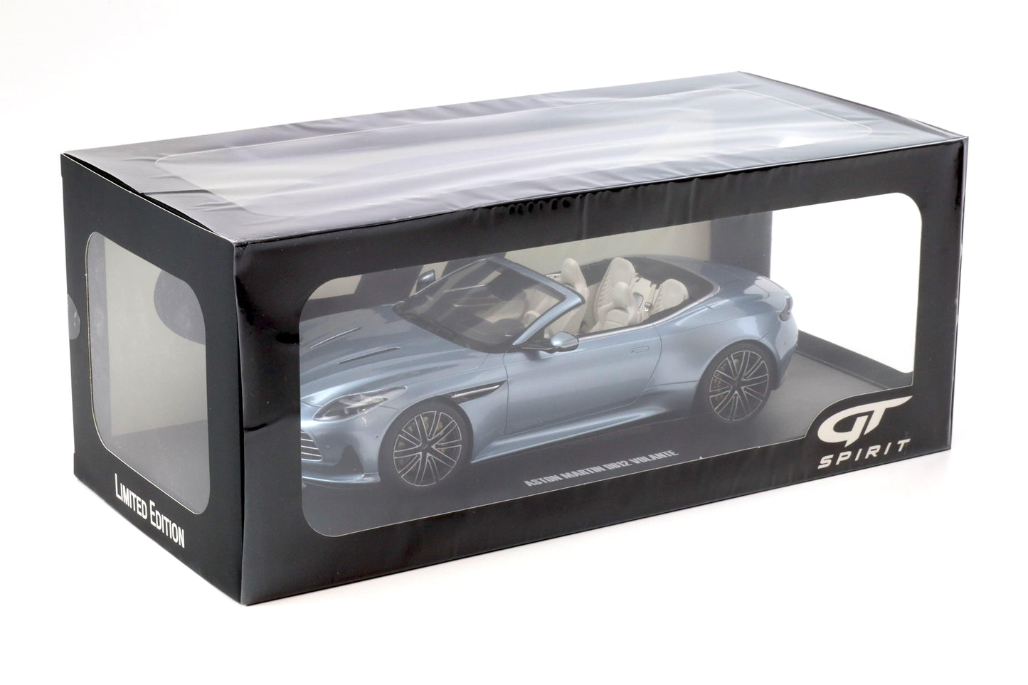 GT Spirit 2023 Aston Martin DB12 Volante Convertible Carribbean Blue Pearl 1:18