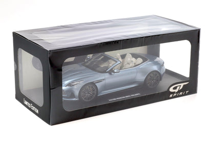 GT Spirit 2023 Aston Martin DB12 Volante Convertible Carribbean Blue Pearl 1:18