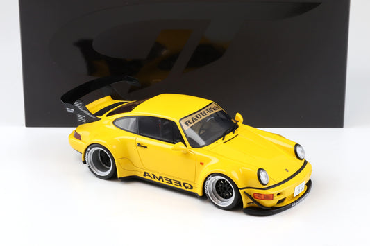GT Spirit 2024 Porsche 911 964 RWB Qeema Yellow 1:18