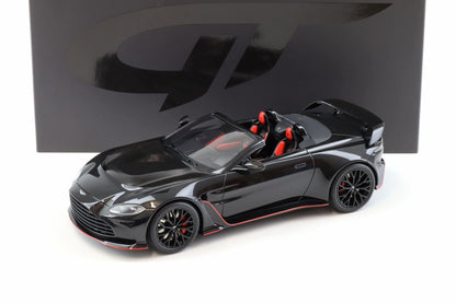 GT Spirit 2023 Aston Martin V12 Vantage Roadster Onyx Black w/ Red Trim 1:18