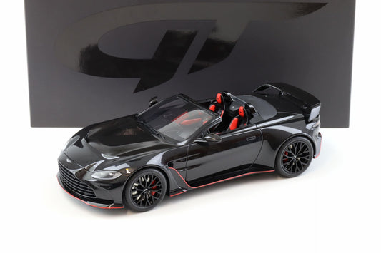 GT Spirit 2023 Aston Martin V12 Vantage Roadster Onyx Black w/ Red Trim 1:18