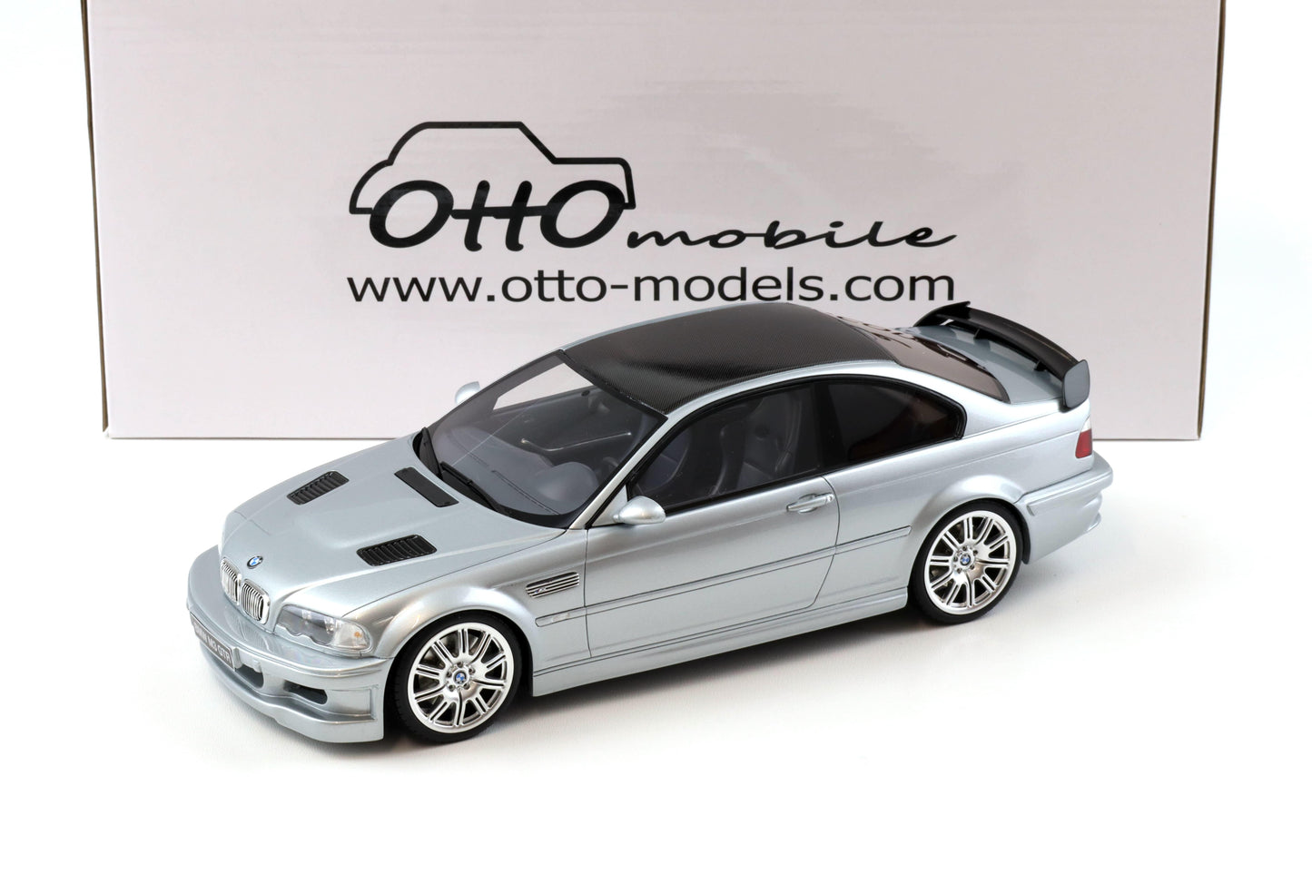 Otto 2001 BMW E46 M3 GTR Street Titan Silver Metallic 354 1:18