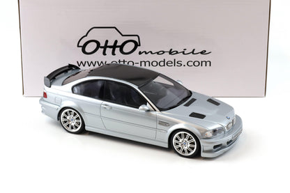 Otto 2001 BMW E46 M3 GTR Street Titan Silver Metallic 354 1:18