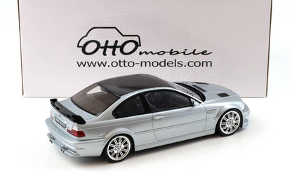 Otto 2001 BMW E46 M3 GTR Street Titan Silver Metallic 354 1:18