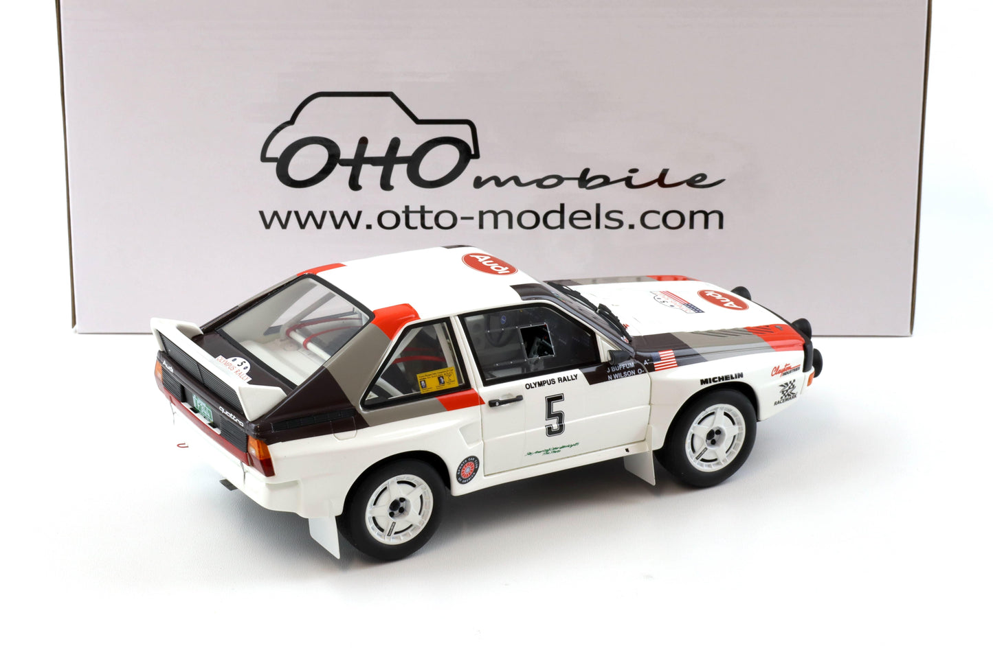 Otto 1986 Audi Sport Quattro #5 Olympus Rally 1986 White 1:18