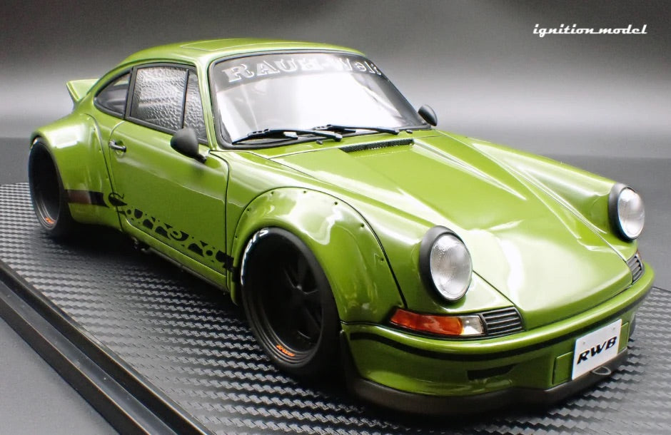 Ignition-Model Porsche 911 F Series Backdate RWB Coupe Green 1:18