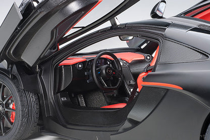 AUTOart Mclaren P1 Matte Black w/ Red Accents 1:12