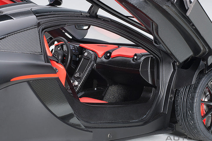 AUTOart Mclaren P1 Matte Black w/ Red Accents 1:12