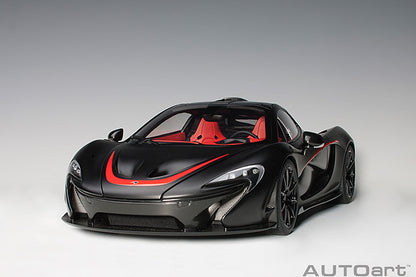 AUTOart Mclaren P1 Matte Black w/ Red Accents 1:12