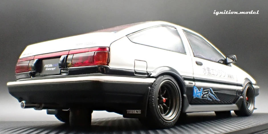 Ignition-Model Toyota Sprinter Trueno 3dr (AE86) H2 White & Black 1:18