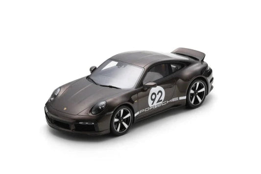 Schuco 2023 Porsche 911 992 Sport Classic w/ Heritage Design Pkg Macadamia Metallic Brown 1:12