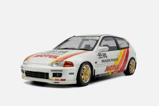 Solido 1992 Honda Civic EG6 Hatchback Mugen Power Racing White 1:18