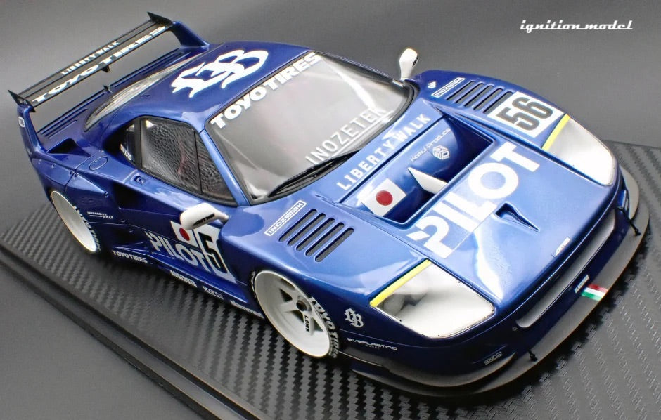 Ignition-Model Ferrari F40 LBWK LB-Works 40 Japan Blue Pilot 1:18