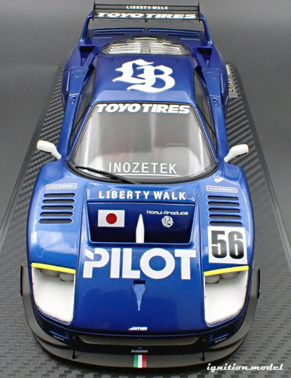 Ignition-Model Ferrari F40 LBWK LB-Works 40 Japan Blue Pilot 1:18