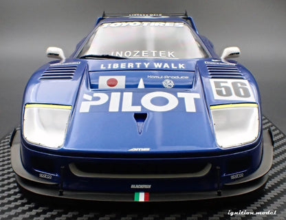 Ignition-Model Ferrari F40 LBWK LB-Works 40 Japan Blue Pilot 1:18