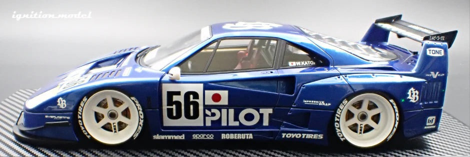 Ignition-Model Ferrari F40 LBWK LB-Works 40 Japan Blue Pilot 1:18
