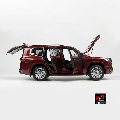 LCD Toyota Land Cruiser 300-ZX Dark Red 1:18