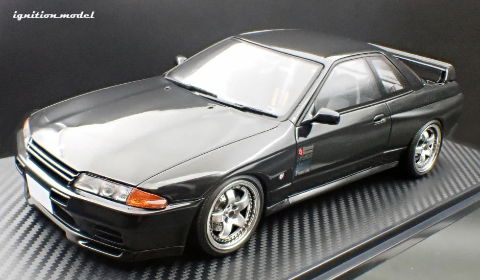 Ignition-Model Nissan Skyline GT-R R32 (BN32) V-Spec II Initial D Black 1:18