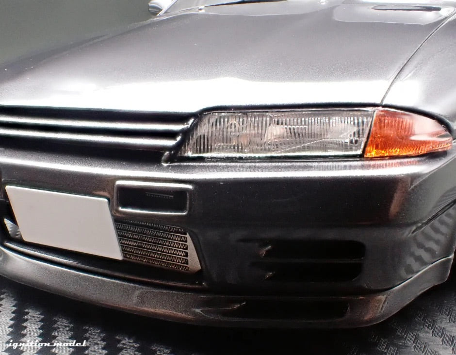 Ignition-Model Nissan Skyline GT-R R32 (BN32) V-Spec II Initial D Gun Grey Metallic 1:18