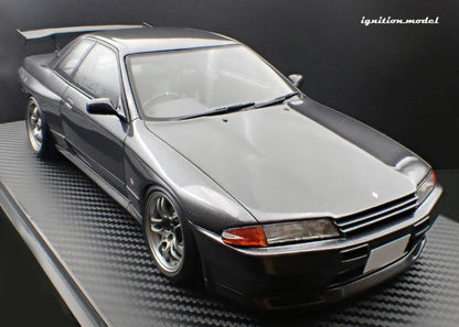 Ignition-Model Nissan Skyline GT-R R32 (BN32) V-Spec II Initial D Gun Grey Metallic 1:18