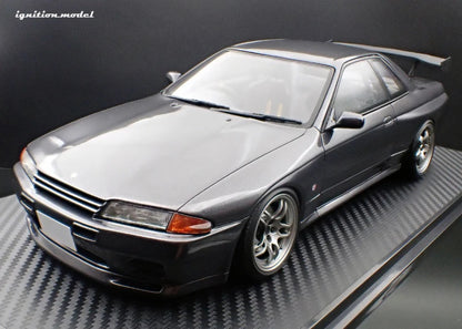 Ignition-Model Nissan Skyline GT-R R32 (BN32) V-Spec II Initial D Gun Grey Metallic 1:18