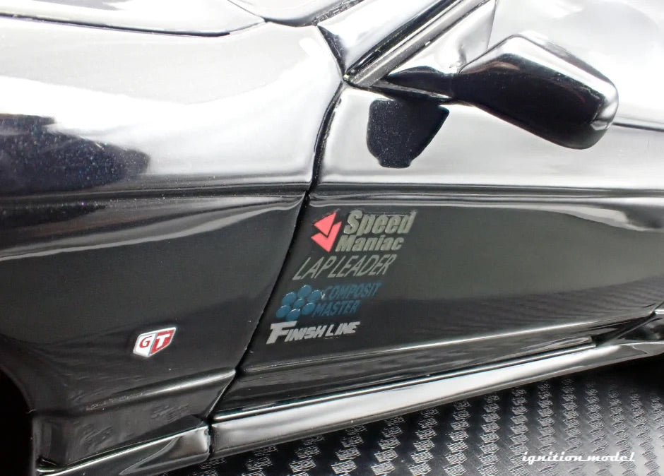 Ignition-Model Nissan Skyline GT-R R32 (BN32) V-Spec II Initial D Black 1:18