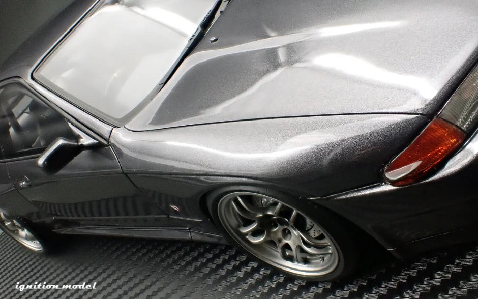 Ignition-Model Nissan Skyline GT-R R32 (BN32) V-Spec II Initial D Gun Grey Metallic 1:18